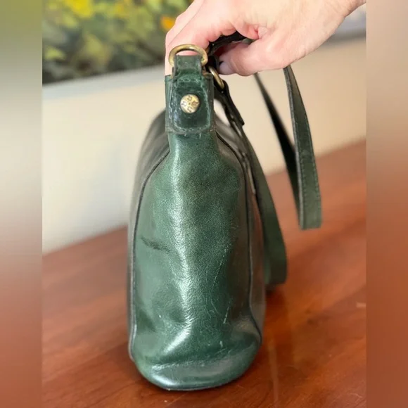 Patricia Nash Dark Green Genuine Leather Bag | Double Handles + Crossbody 🌲☘️ - Picture 7 of 15